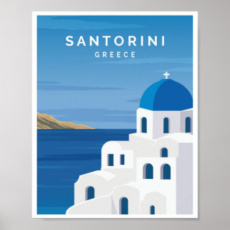 ギリシャ サントリーニ島 ポスター