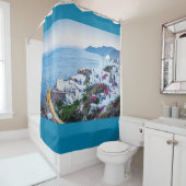 ギリシャ，サントリーニ，オイア シャワーカーテン (インサイチュ)