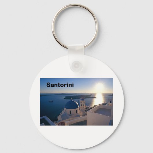 ギリシャ・サントリーニ・サンセット（セントク） キーホルダー (正面)