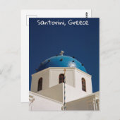 ギリシャ・サントリーニ・ブルードーム ポストカード (正面/裏面)