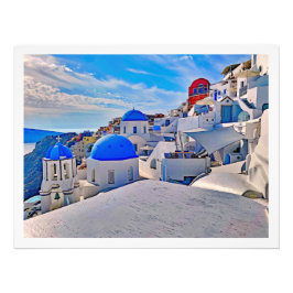 ギリシャ サントリーニ 写真の拡大 フォトプリント