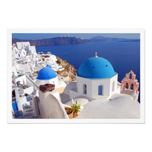 ギリシャ サントリーニ 写真の拡大 フォトプリント            (正面)