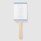 ギリシャ サントリーニ 水彩 結婚式 オーダーメイド ハンドファン (裏面)