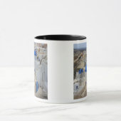 ギリシャ、サントリーニ。鐘楼とブルードーム3 マグカップ (中央)