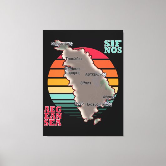 ギリシャ・シフノス キャンバスプリント (正面)