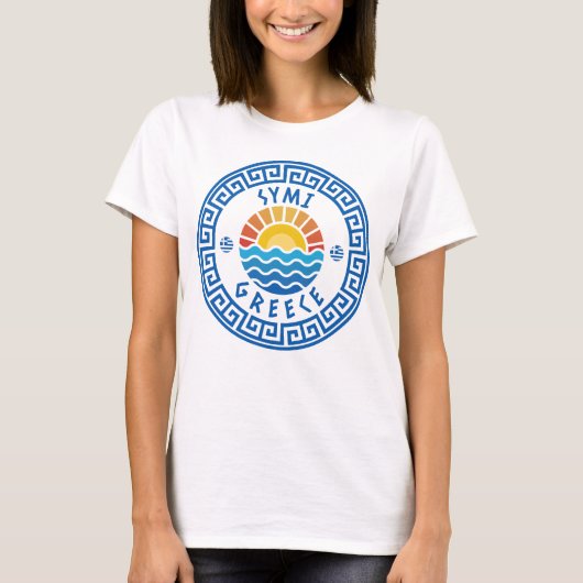 ギリシャ/シーミ - 太陽と海の女性 Tシャツ (正面)