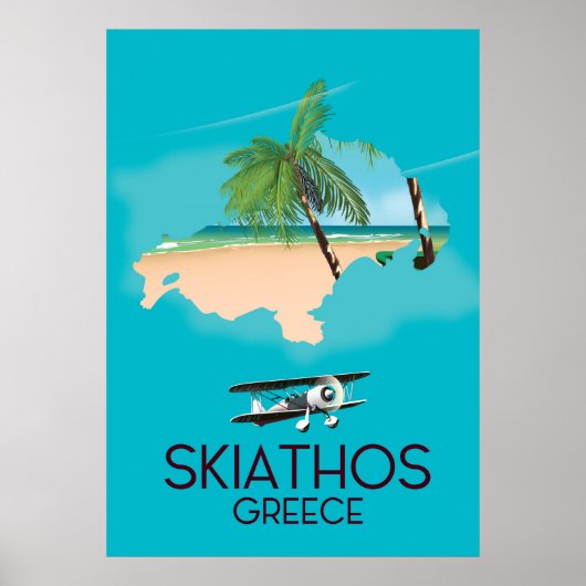 ギリシャ スキアトス島 旅行ポスター ポスター (正面)