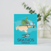 ギリシャ スキアトス島 旅行ポスター ポストカード (スタンド正面)