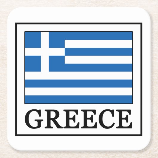 ギリシャ スクエアペーパーコースター (正面)