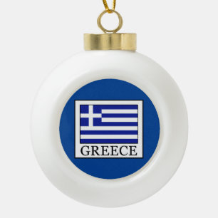 ギリシャ セラミックボールオーナメント