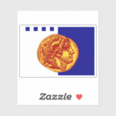 ギリシャ・テッサロニキ市国旗 シール (シート)