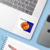 ギリシャ・テッサロニキ市国旗 シール (ノートパソコンとiPhone)