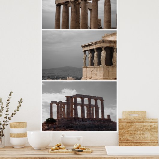 ギリシャ・トリプル ポスター (キッチン)