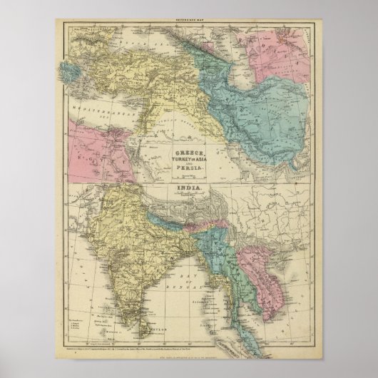 ギリシャ、トルコ、ペルシャ、インド ポスター (正面)