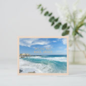 ギリシャ・ナクソスの美しいアポロナスビーチ ポストカード (スタンド正面)