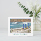 ギリシャ・ナクソス島アポロナスビーチ ポストカード (スタンド正面)