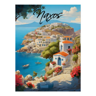 ギリシャ ナクソス島 旅行ポスター ポスター