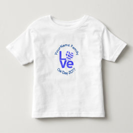 ギリシャ ハート フラグ 青いラブ パーソナライズ トドラーTシャツ