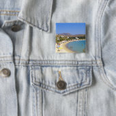 ギリシャ、パロス島、クリオスビーチ上から 缶バッジ (インサイチュ)