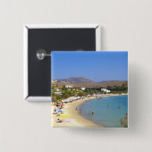 ギリシャ、パロス島、クリオスビーチ上から 缶バッジ (正面&裏面)