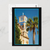 ギリシャ – パームツリーとギリシャ正教会 ポストカード (正面/裏面)