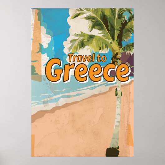 ギリシャ ビンテージ バケーション ポスター (正面)