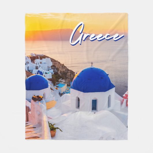 ギリシャ フリースブランケット (正面)