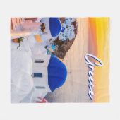 ギリシャ フリースブランケット (正面(横))