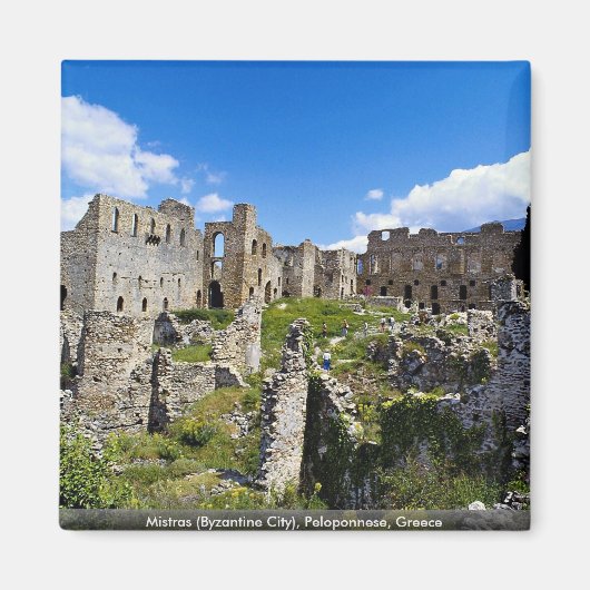 ギリシャ・ペロポネーゼミストラス（ビザンチン市） マグネット (正面)