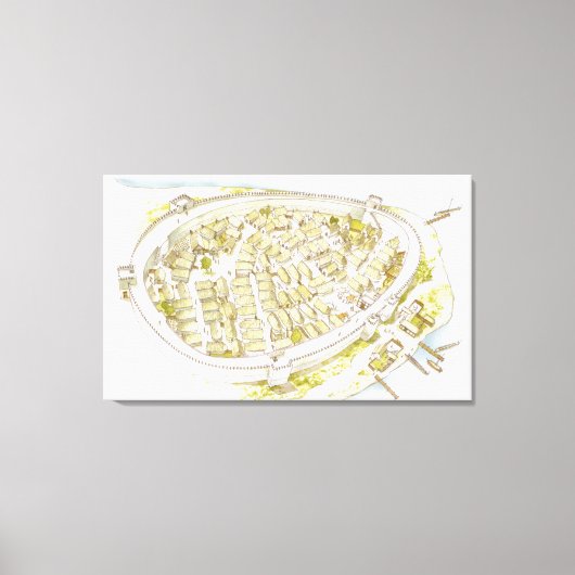 ギリシャ。ポリス キャンバスプリント (正面)