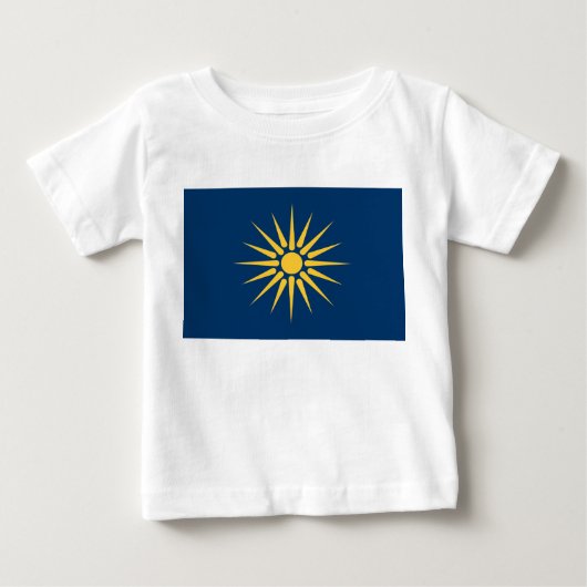 ギリシャ・マケドニア州の旗のベビーTシャツ ベビーTシャツ (正面)