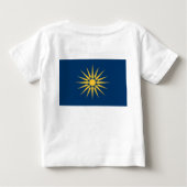 ギリシャ・マケドニア州の旗のベビーTシャツ ベビーTシャツ (裏面)
