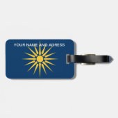 ギリシャ・マケドニア州の旗の荷物タグ ラゲッジタグ (裏面横)