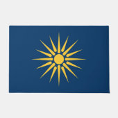 ギリシャ・マケドニア州の旗付きドアマット ドアマット (正面)
