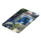 ギリシャ・ミコノスの青と白の家 マグネット (左側)