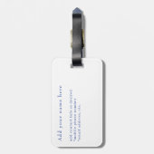 ギリシャ・ミコノスウィンドミルズパーソナライズされた ラゲッジタグ (裏面縦)