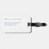 ギリシャ・ミコノスウィンドミルズパーソナライズされた ラゲッジタグ (裏面横)