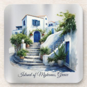 ギリシャ・ミコノス島 コースター (正面)