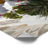 ギリシャ、ミコノス、かわいい小さなチャペル ポスター (角)