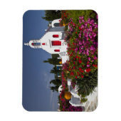 ギリシャ、ミコノス、かわいい小さなチャペル マグネット (縦)