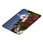 ギリシャ、ミコノス、かわいい小さなチャペル マグネット (左側)