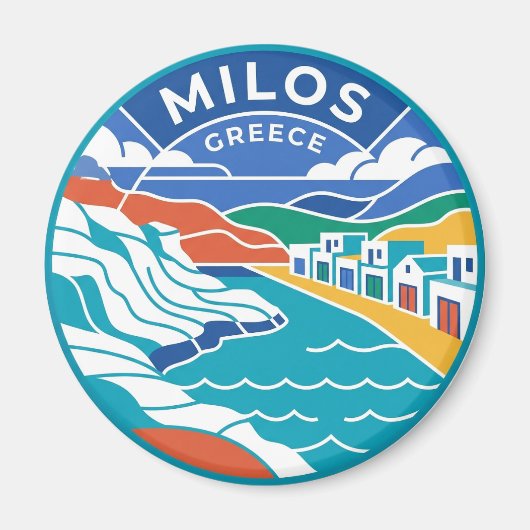 ギリシャ ミロス島 マグネット (正面)