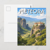 ギリシャ メテオラ 旅行 風景 ヴィンテージ ポストカード (正面/裏面)