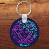 ギリシャ・メドゥーサ キーホルダー (正面)