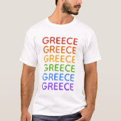 ギリシャ レインボー Tシャツ・ジャケット Tシャツ (正面)