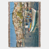 ギリシャ、レスボス島のプロマリにある漁船の港 スローブランケット (正面縦)