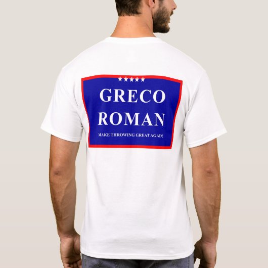 ギリシャ・ローマ風のレスリング Tシャツ (裏面)
