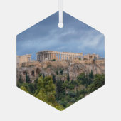 ギリシャ，古代アテネ，アクロポリス ガラスオーナメント (裏面)