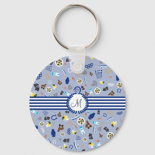 ギリシャ：国の有名なアイテム キーホルダー (正面)