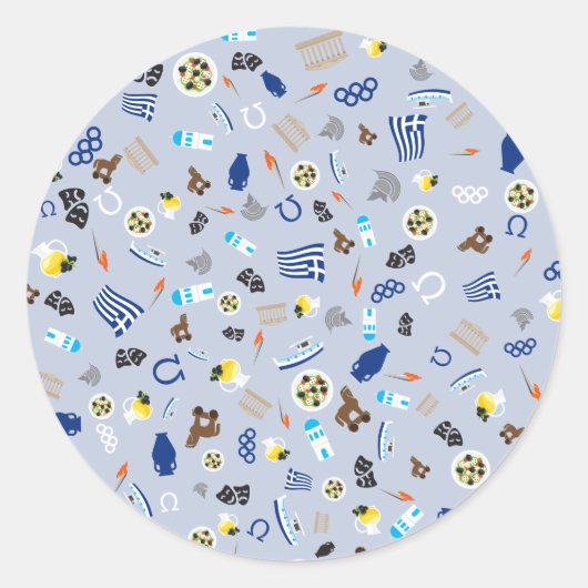 ギリシャ：国の有名なアイテム ラウンドシール (正面)